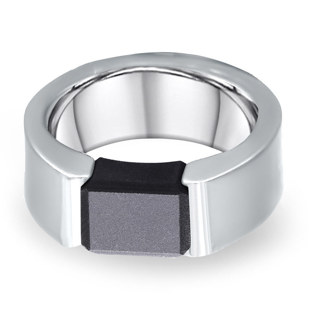 Elysium and Titanium Mens Diamond Ring