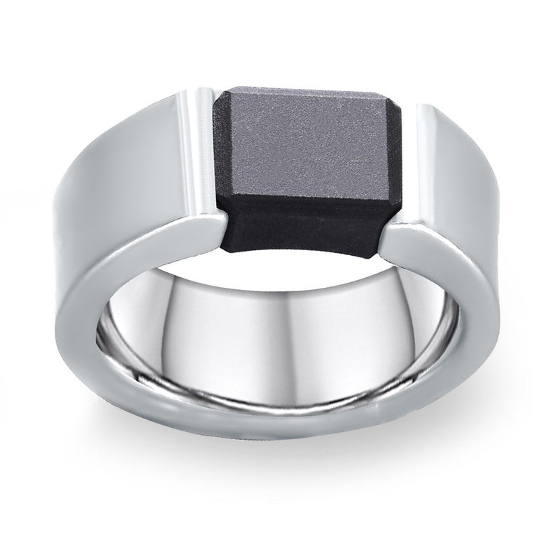 Elysium and Titanium Mens Diamond Ring