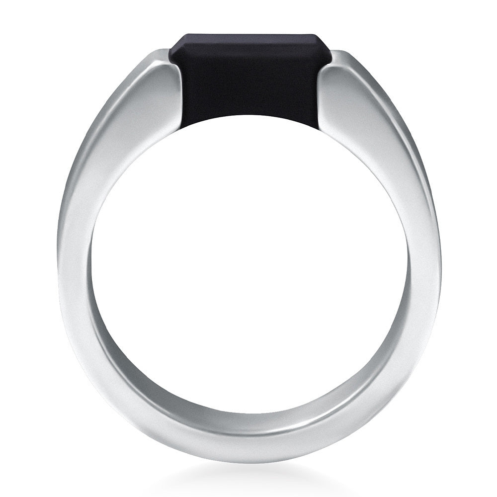 Elysium and Titanium Mens Diamond Ring