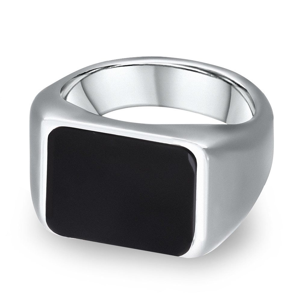 Elysium Black Diamond Mens Signet Ring