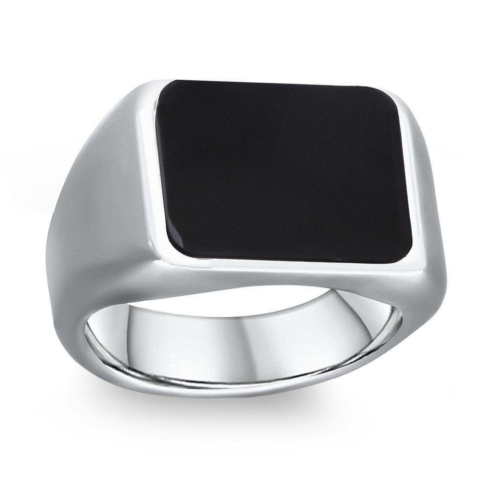 Elysium Black Diamond Mens Signet Ring